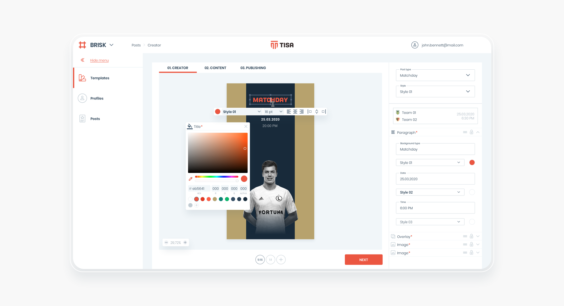 The look of BRISK thanks to Design System prepared by HeroDOT for TISA.