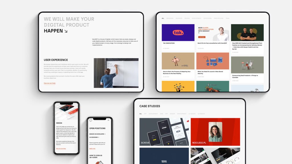mockup herodot website design