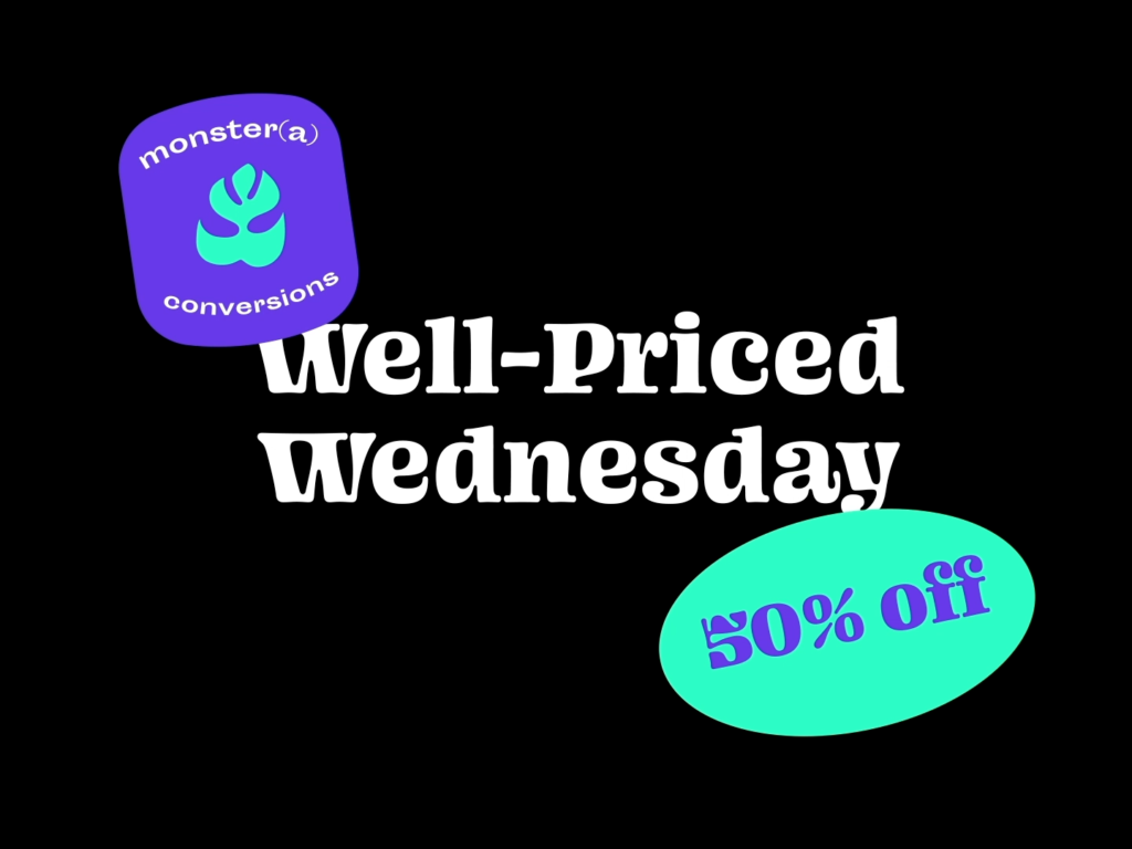 Well-Priced Wednesday is for sharing marketing casesdesign by Jarek Maćków